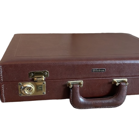 Vintage Sebco Briefcase Attaché Case Brown with Lock - Picture 5 of 17